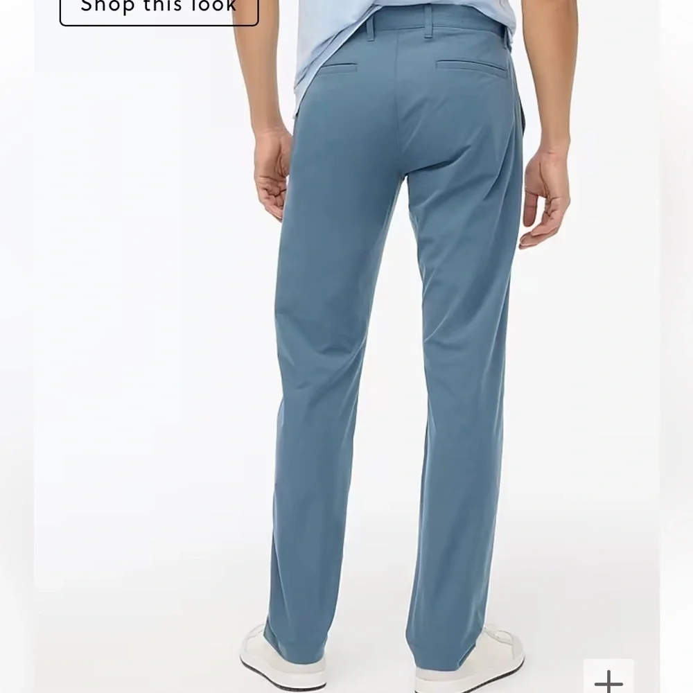 J crew slim fit tech pants mountain fog blue